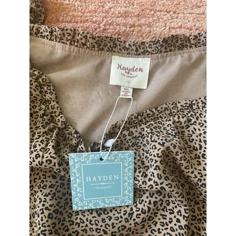 NWT Hayden LA Women’s Animal Print Sleeveless Top Size 1XL - Image 2