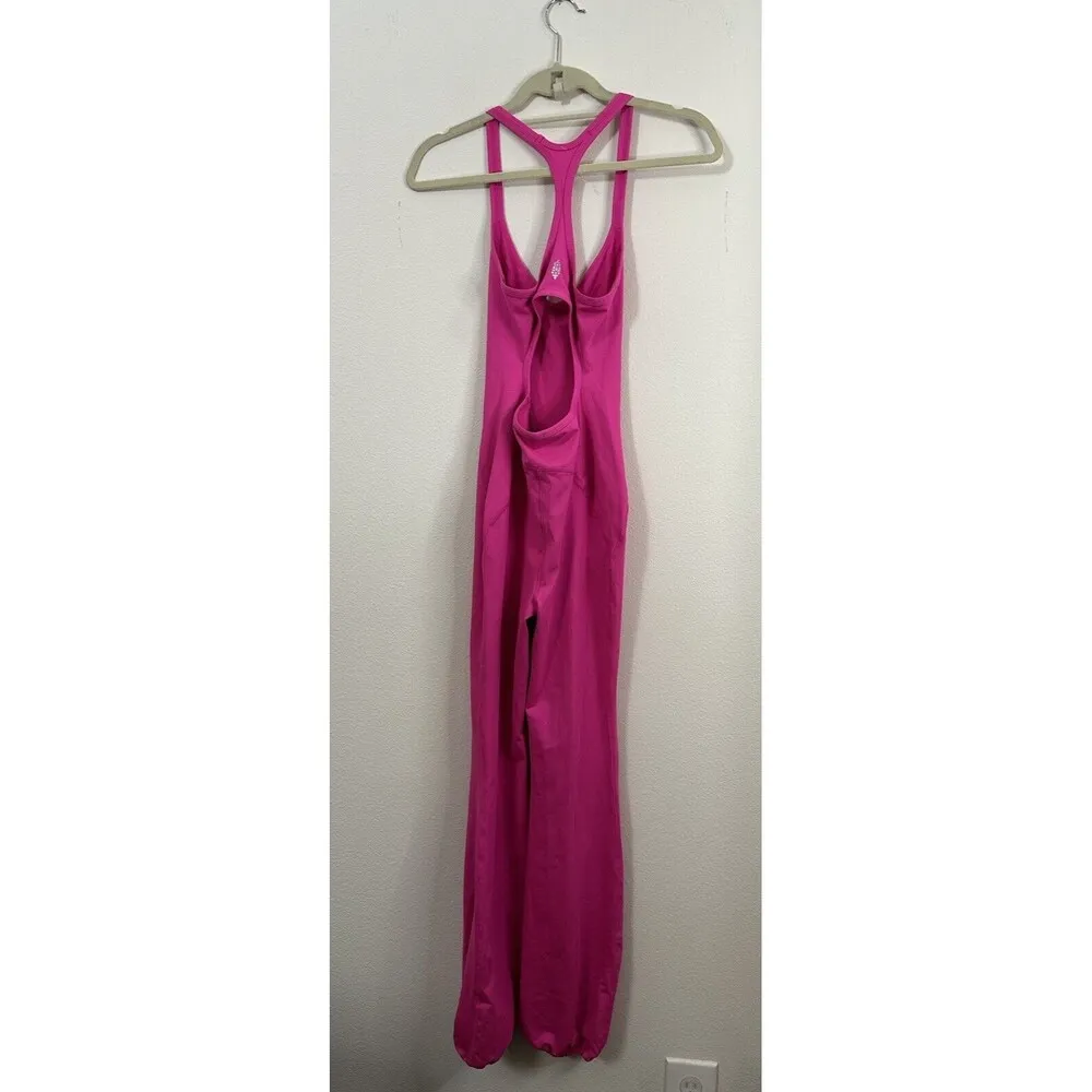 NWOT $118 Free People Movement Let's Bounce One Piece Jumpsuit Pink Size XS - Image 7