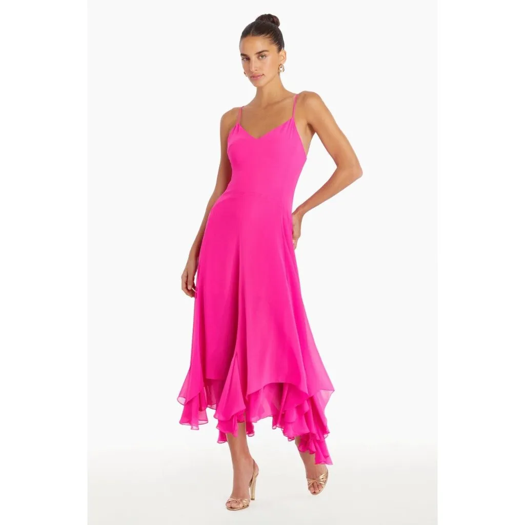 Amanda Uprichard Clemenza Dress in Hot Pink Large New Womens Maxi Gown - Image 13