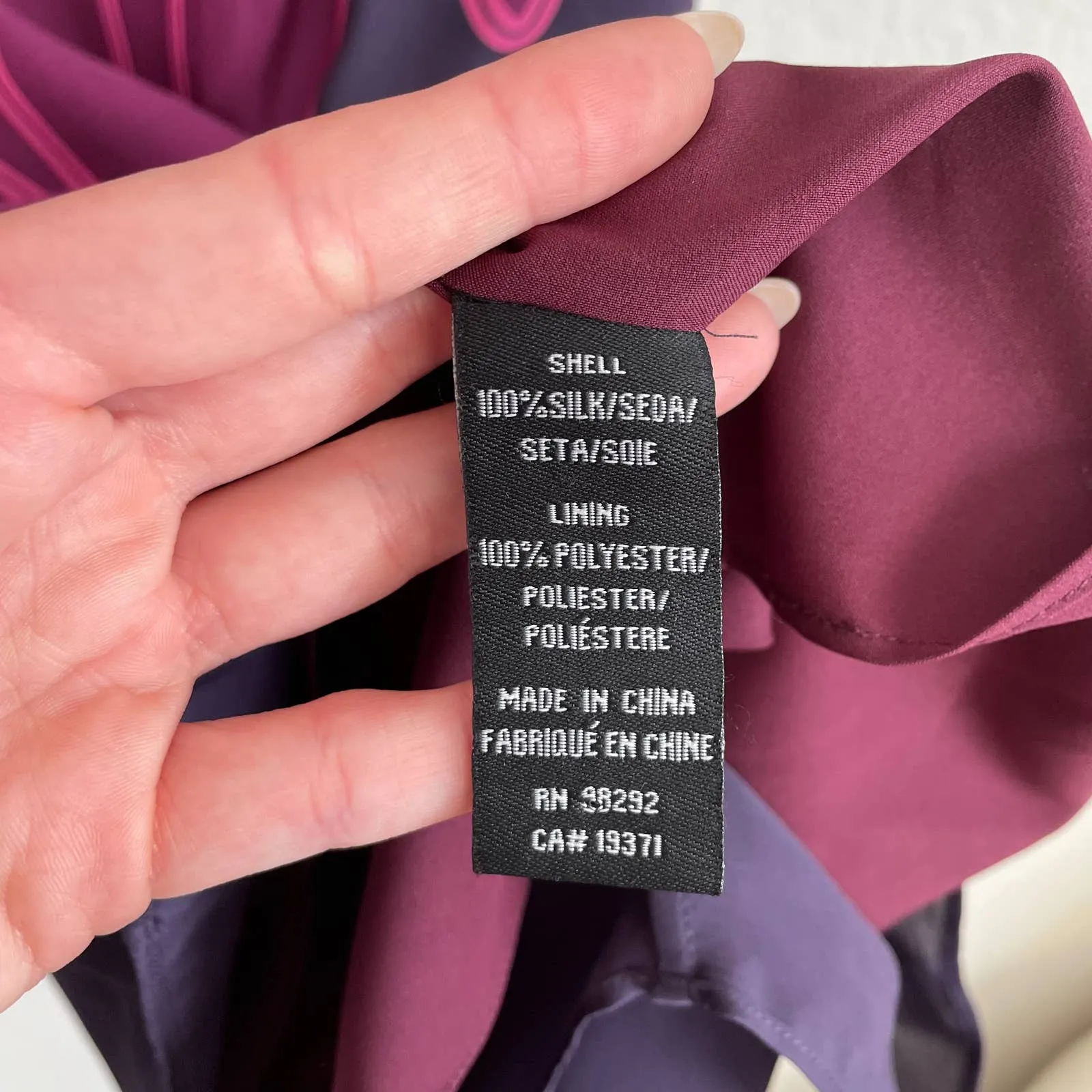 TIBI Purple Pink Silk Mini Dress - Image 10