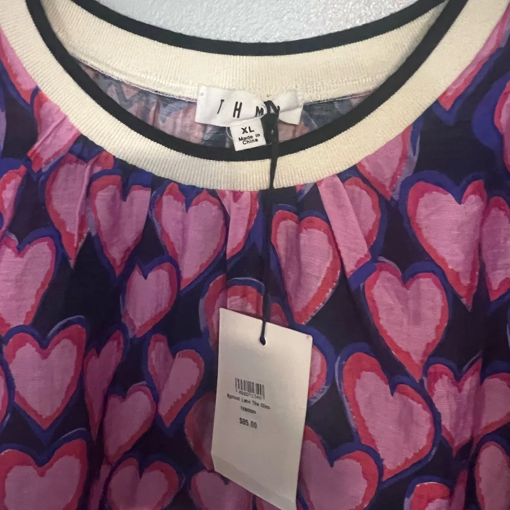 THML Pink and Purple Heart Blouse - Image 5