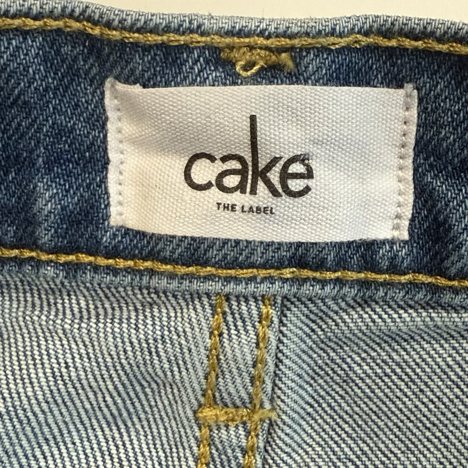 Cake High Rise Jean Women 32 14 31 Inseam Wide Loose Straight Leg Denim Fray Hem - Image 8