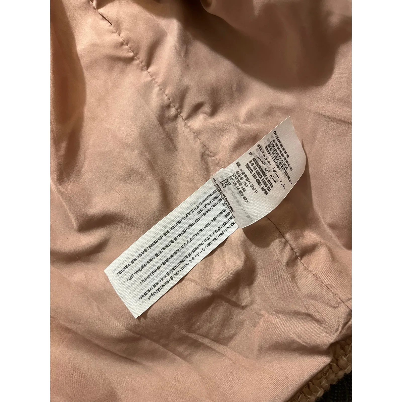 Abercrombie & Fitch A&F Pink Wool Coat Oversized Womens Size Medium‎ - Image 7