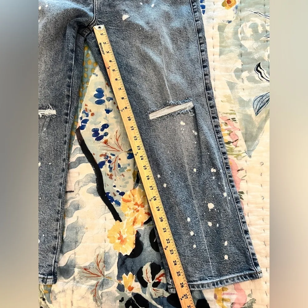 31 High-Rise Paint-Splattered Slim Jeans in Nori NWT - Image 12