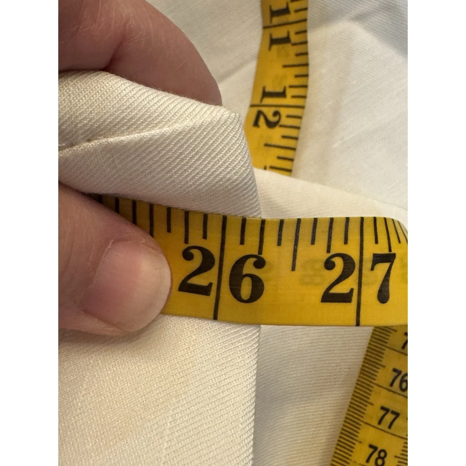 REISS Lily Pull-On Straight-Leg Trousers Button Fly Size 6 White Coastal - Image 14