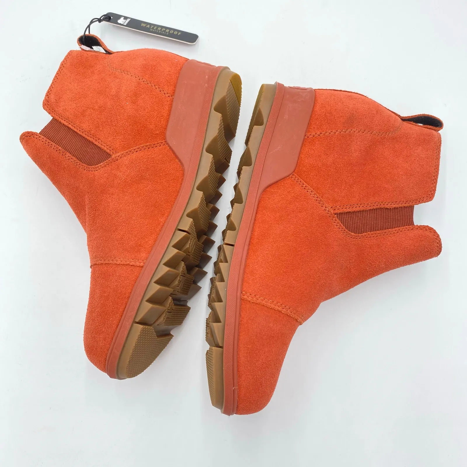 Sorel Women Warp Red Suede Evie Waterproof Pull-On Bootie Size 8.5 NWT - Image 6