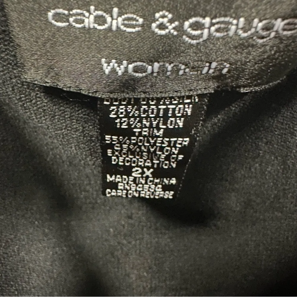 Cable & Gauge Silk Blend Knit V Neck Sleeveless Crop Tank Top Womens 2X - Image 4