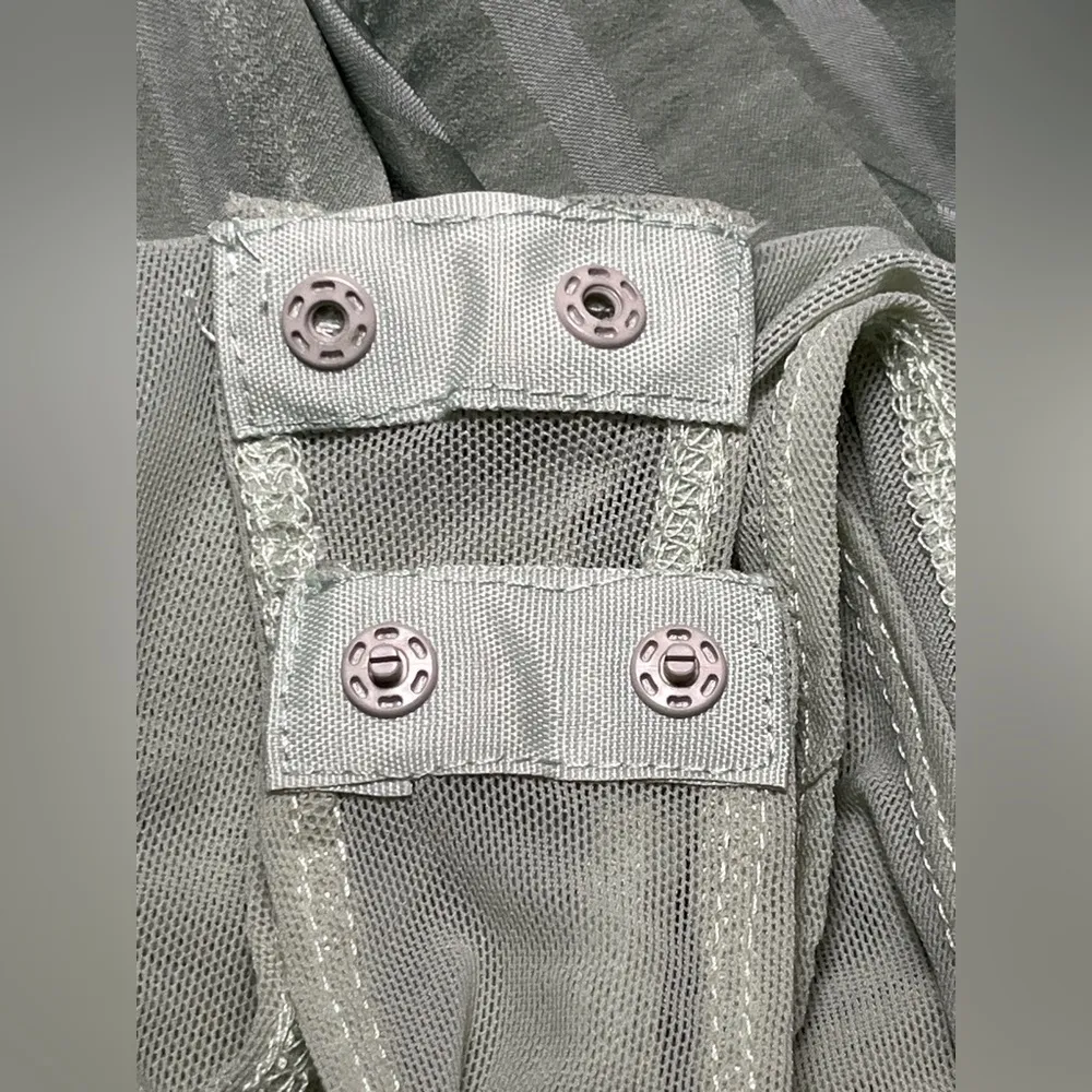 Promesa Sage Green Satin Stripe Surplice Bodysuit M NWT - Image 9