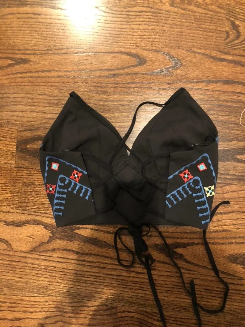 Lulumari Embroidered Wrap Top - Image 2