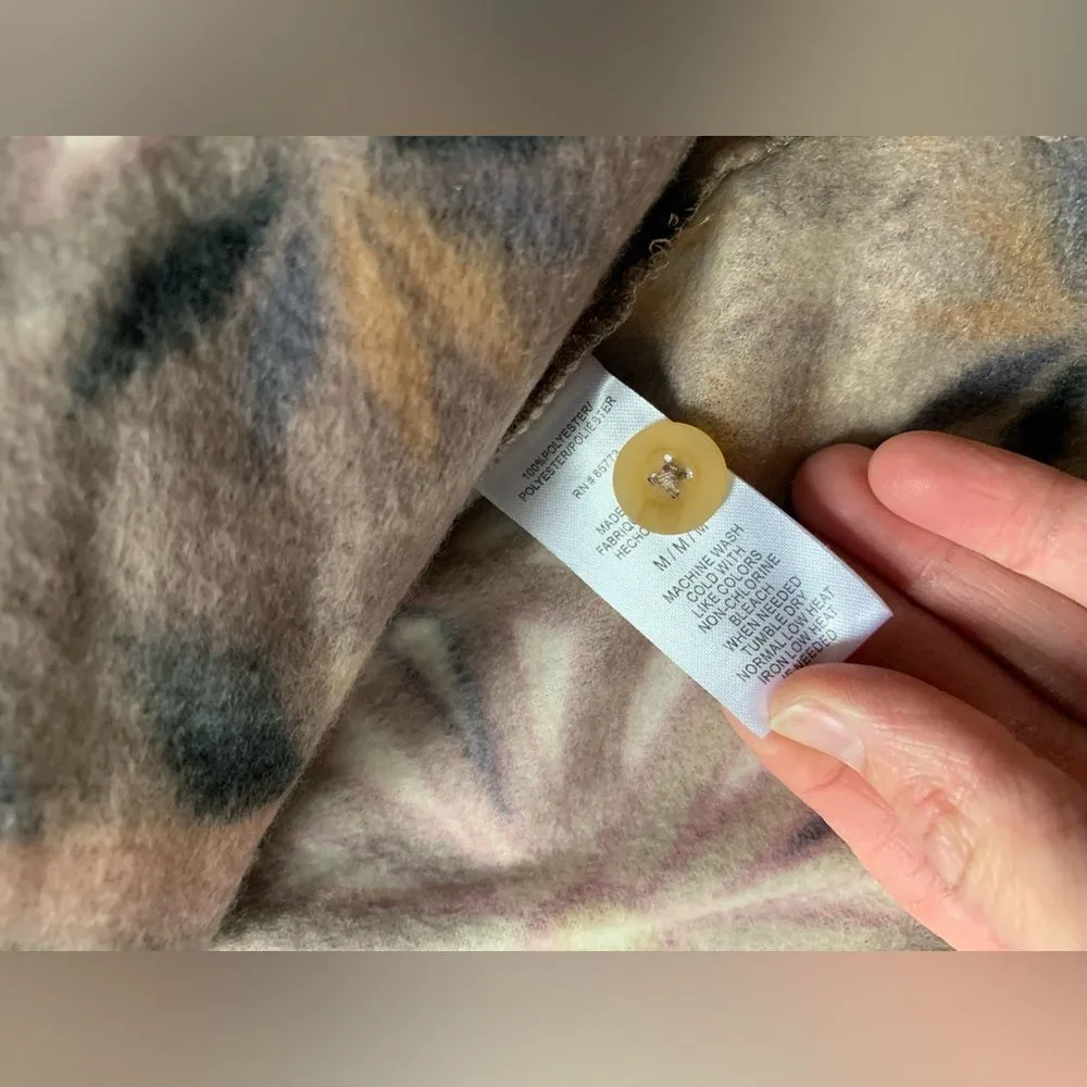 O’Neill Super Fleece Flannel Pattern Floral Multi Color Pink Purple Soft Size M - Image 6