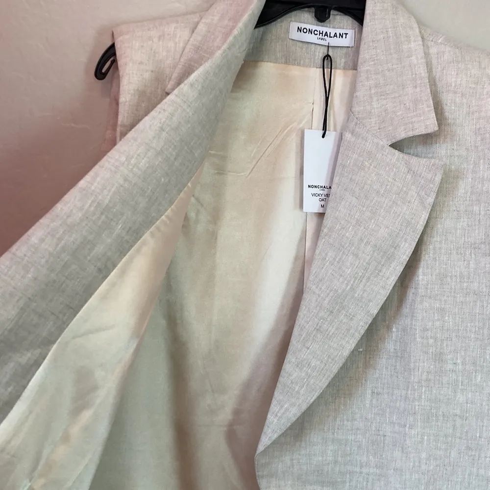 NONCHALANT REVOLVE 💯 LINEN “VICKY VEST” | M Size M - Image 8