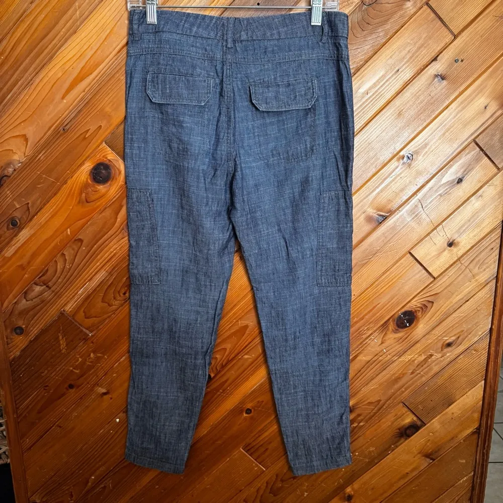 Vince Linen Lyocell Blend Cropped Cargo Pants  Size 26 - Image 3