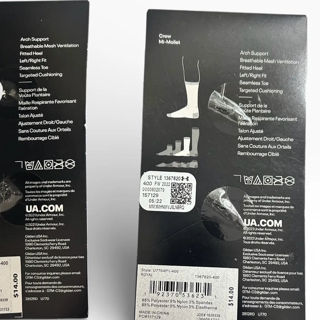 Under Armour UA Team Socks 8-Pair Bundle - NWT - Men 7-8.5 / Women 6-10 - Image 3