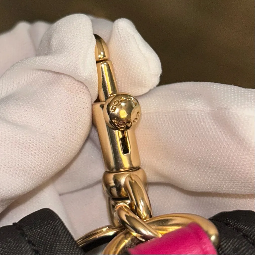 Coach Fuchsia and Beige Mini Backpack Bag - Image 14