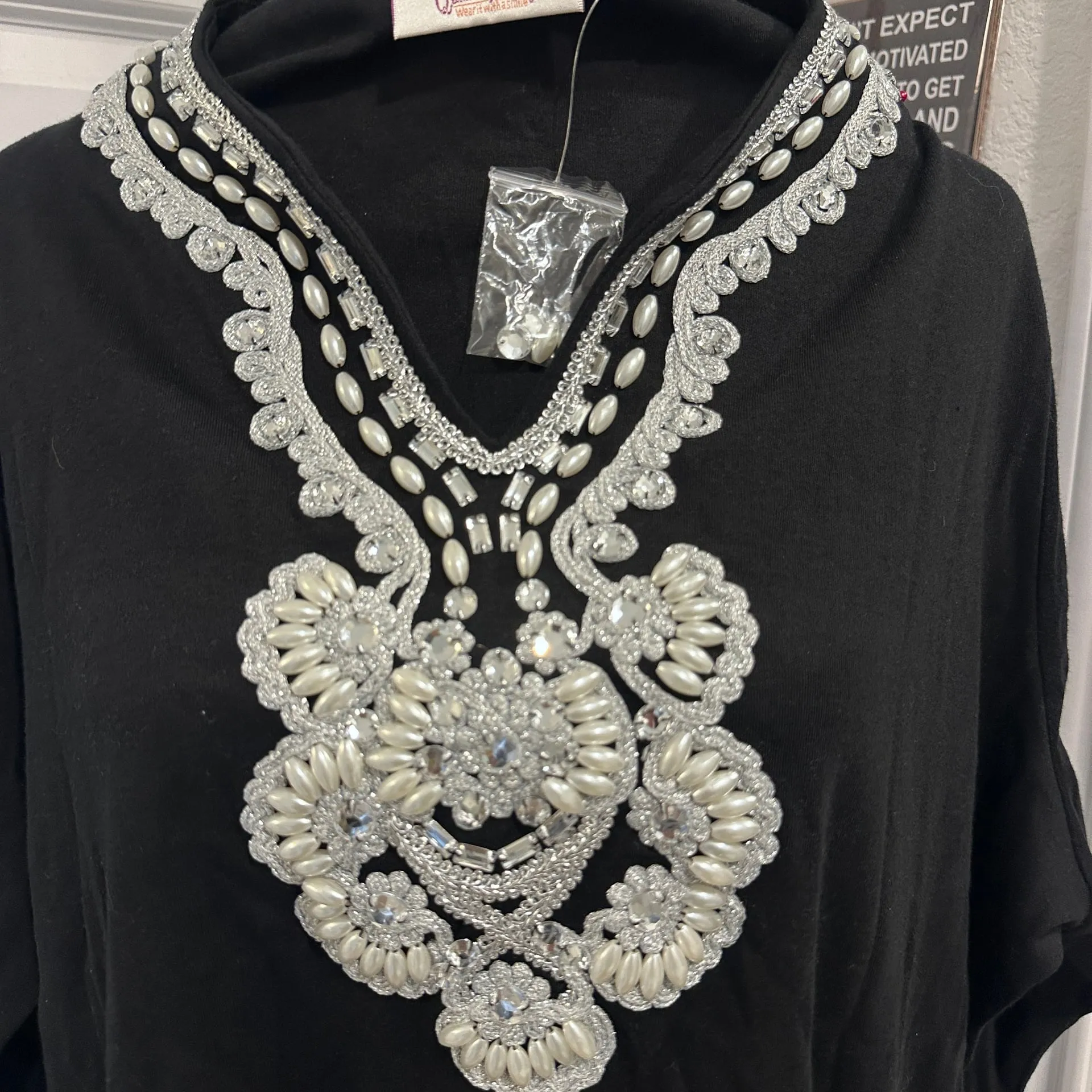 Quacker Factory Quacker Factrort Embroidered Scroll Accent Soft Knit Top - Image 5