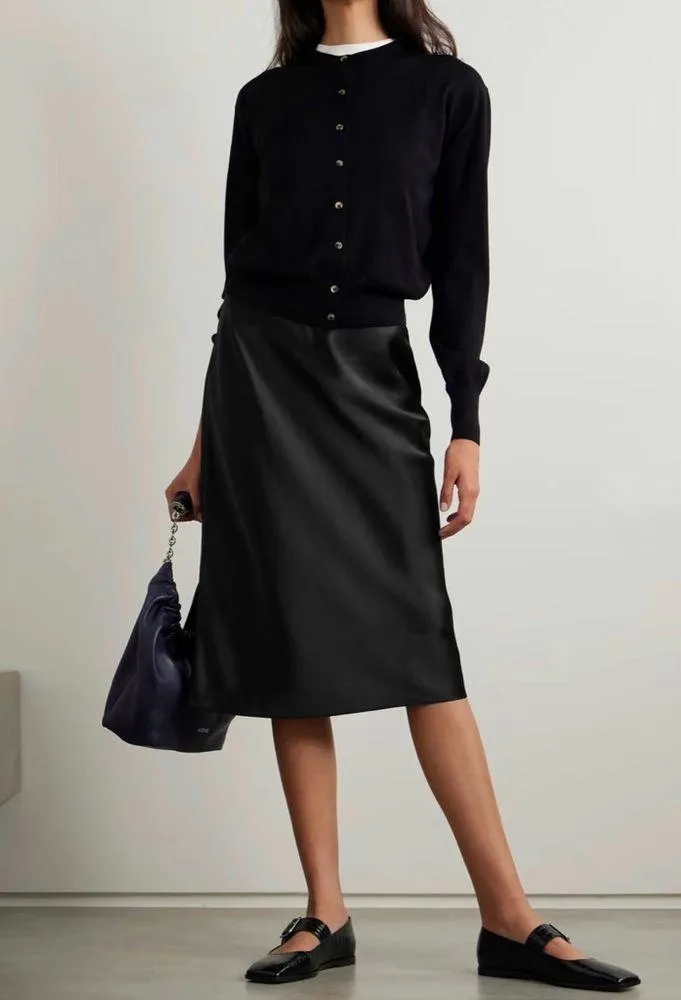 JOSEPH Isaak silk-satin midi skirt - Image 2