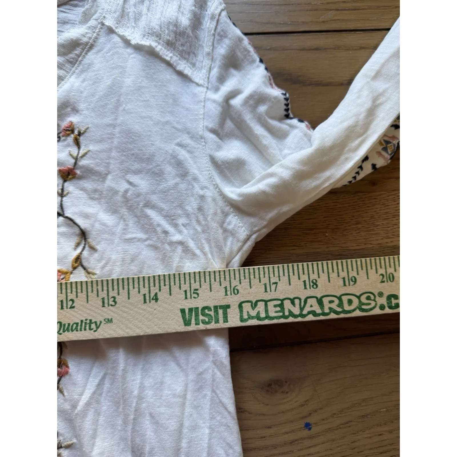 Sundance Women Size Small Long Sleeve Embroidered Shirt Cotton Linen Blend Boho - Image 5