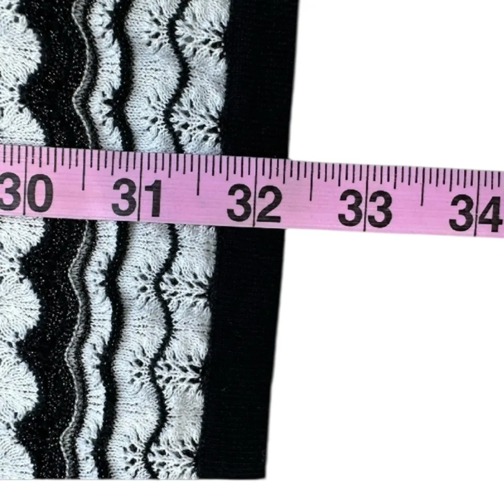 TRINA TURK Black Striped Knit Mini Dress Size S - Image 8