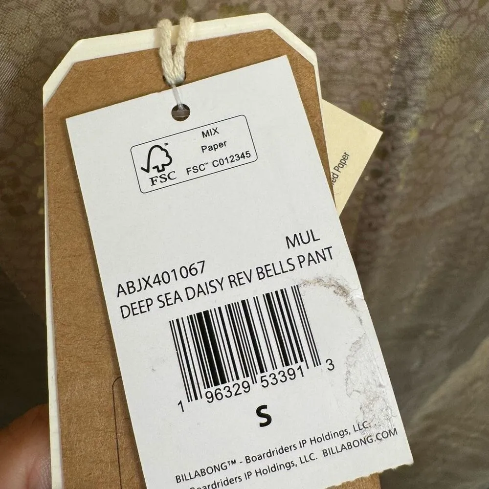 Billabong Yellow Purple Deep Sea Daisy Reversible Bells Skimpy Bikini Bottom S N - Image 7