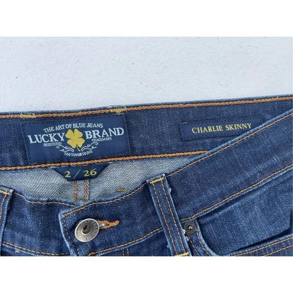Lucky‎ Brand Cutoff Stretch Denim Jean Shorts Size 2/26 - Image 3