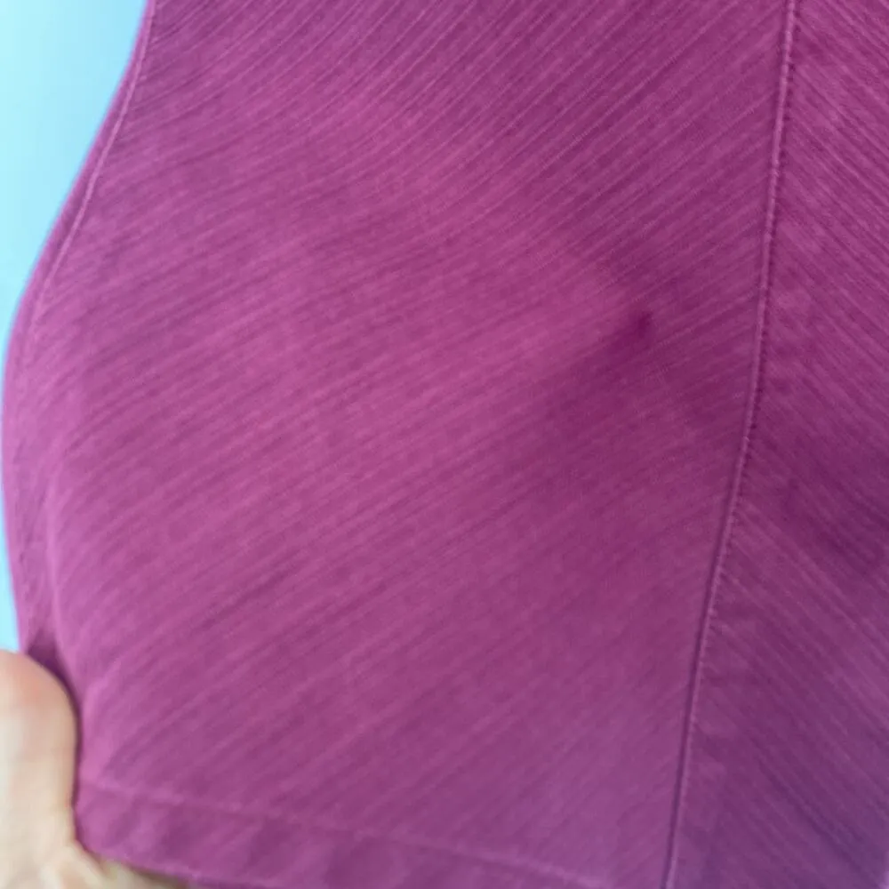 Hillard & Handson burgundy textured a-line skirt business casual cotton blend - Image 5