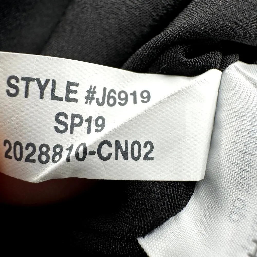 J. Crew Short Sleeve Wrap Dress V Neck Tie Knee Length Career Black Medium - Image 5