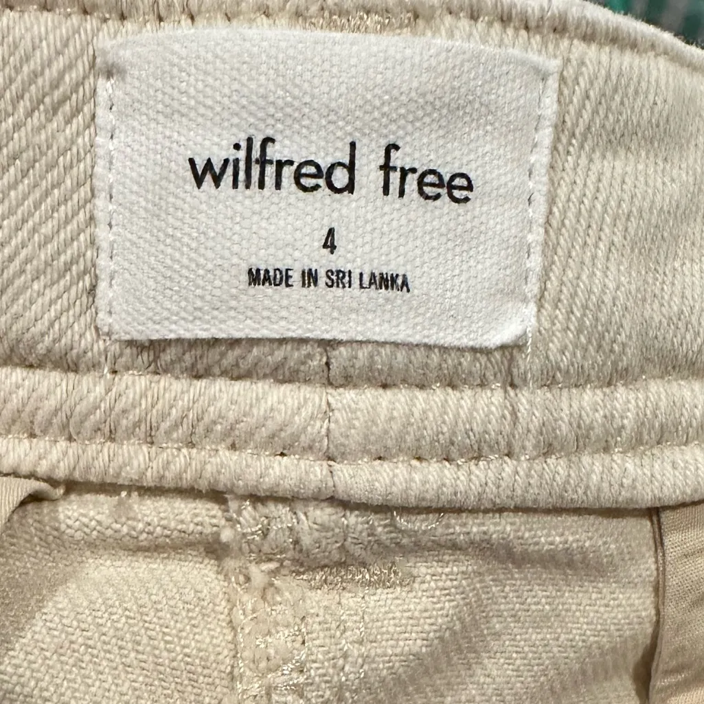 Wilfred Free Beige Cream High Rise Waist Cargo Pants 4 - Image 7