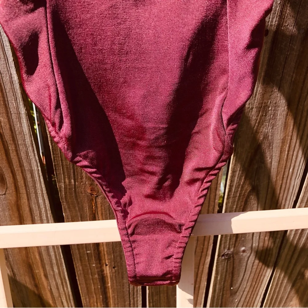 INTIMATELY FREE PEOPLE Burgundy bodysuit NEW - Image 6