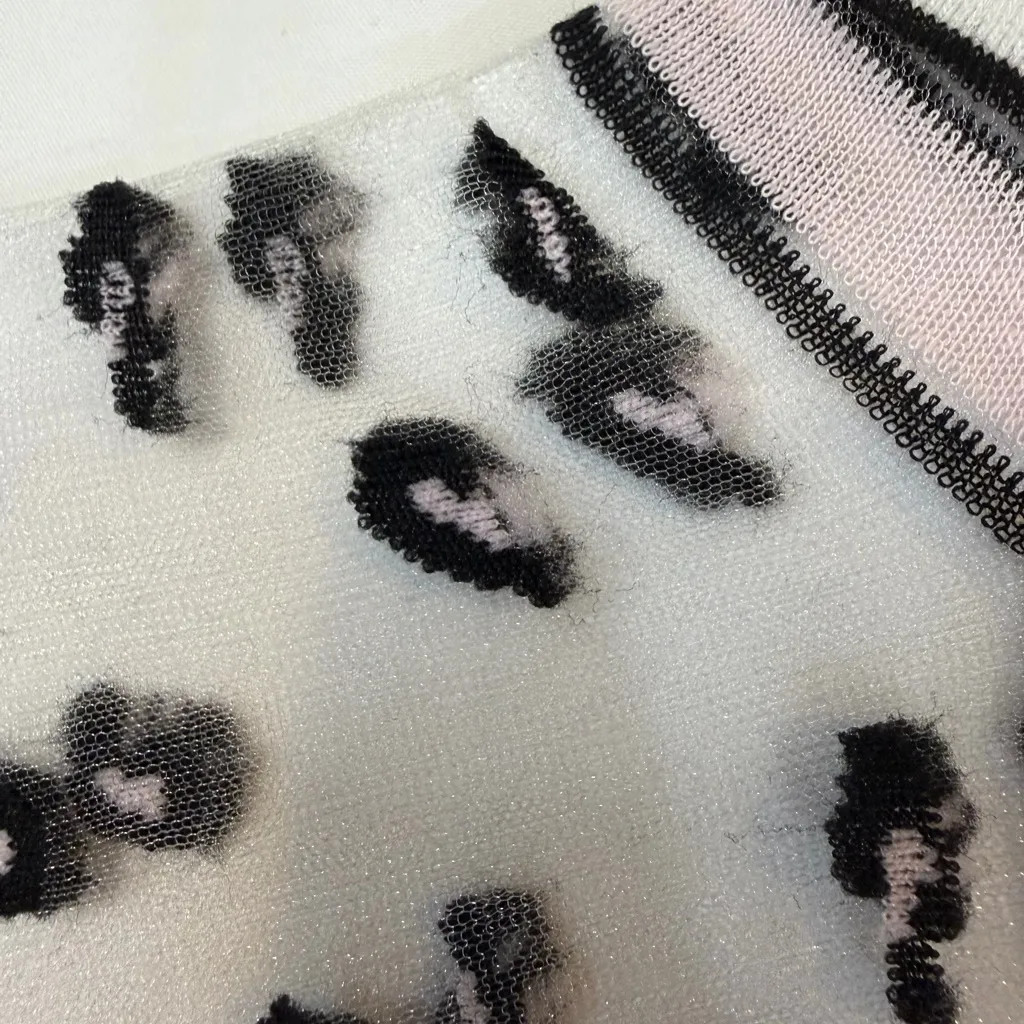 Chic Pearl Embellished Pink and Black Socks - Image 3