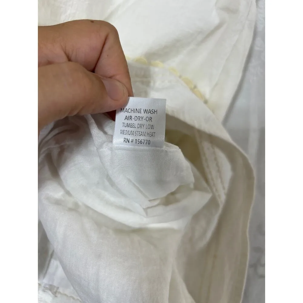 Roolee Mom Dress XXXL Cream Lace Detail Cotton Lined Boho Chic Feminine White Size undefined - Image 10