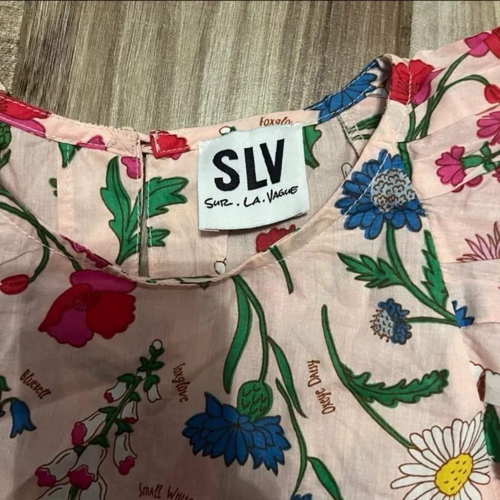 Sur La Vague Ruffle Top Blue Size M - Image 4