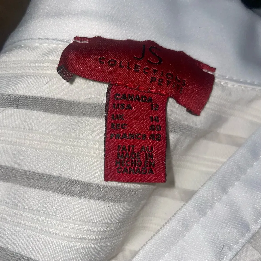 JS Collections  sheer stripe zippered top - Image 5