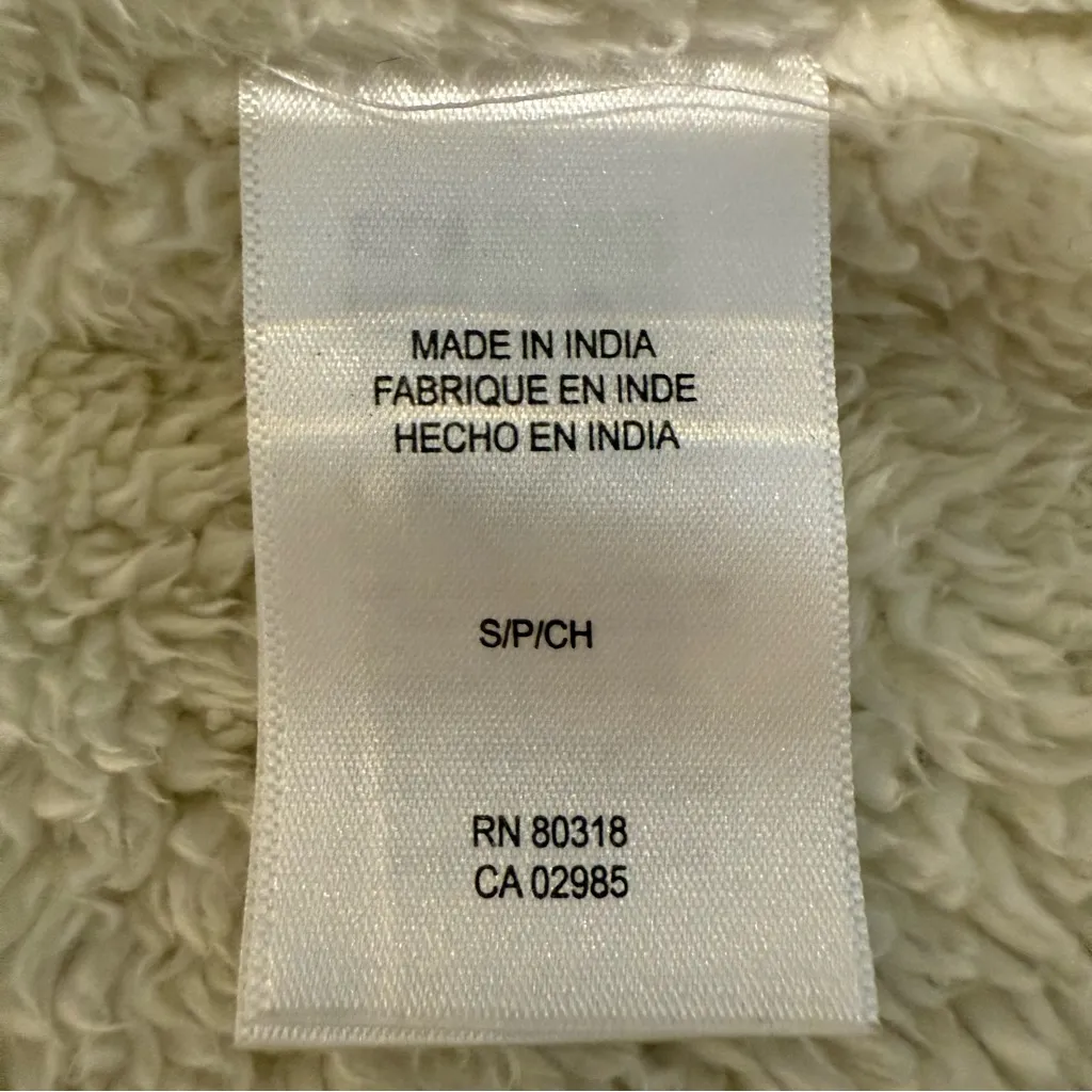 Lucky Brand Plaid Sherpa Flannel Shirt Jacket Womens Small Sage Green SnapButton - Image 5