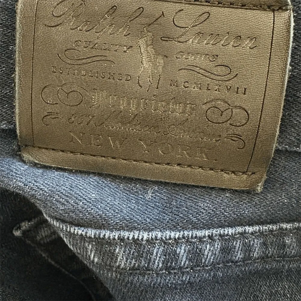 Ralph Lauren Women's Dark Blue Flared Jeans Size 28 Mid-Rise Denim - Image 4