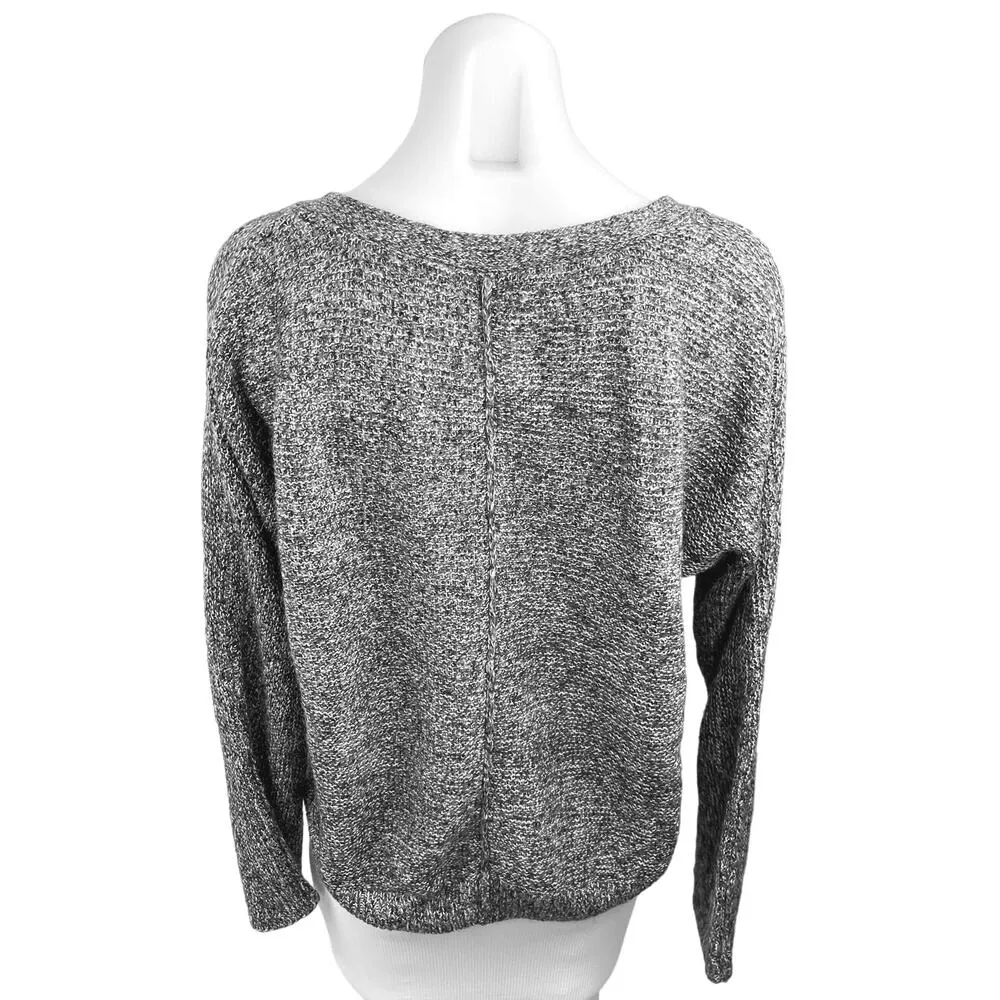 Calvin Klein Gray Mohair Knitted V-Neck Long Sleeve Pullover Sweater Top Size XS - Image 2