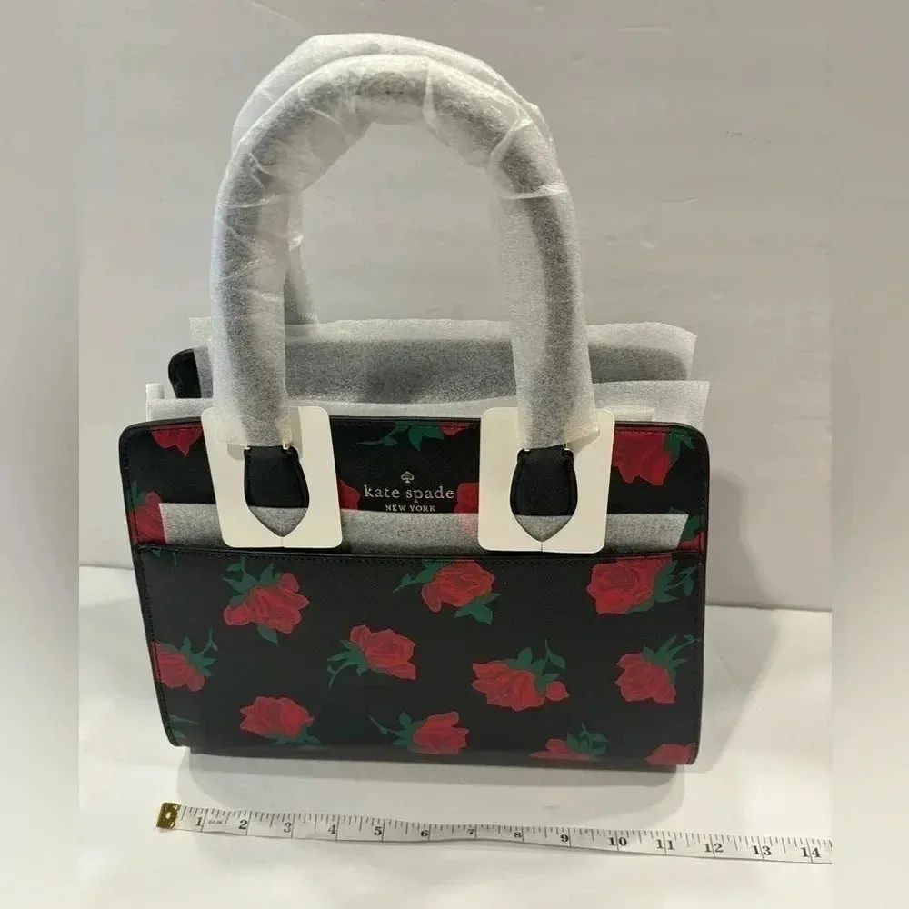 Kate Spade Madison Rose Toss Printed Medium Satchel NWT - Image 8
