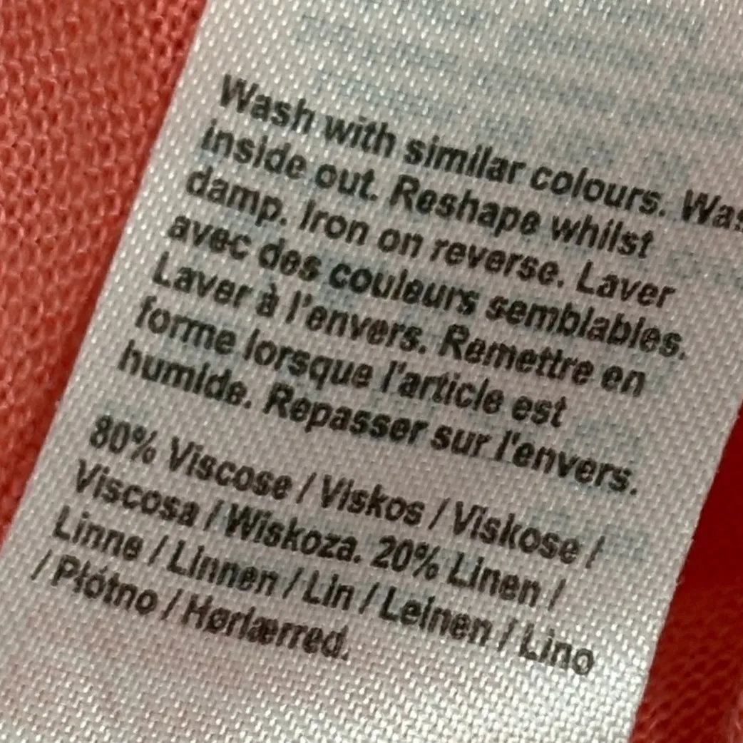 River Island Linen Blend Oversized Shirt Long Sleeve Button Front Size L - Image 8