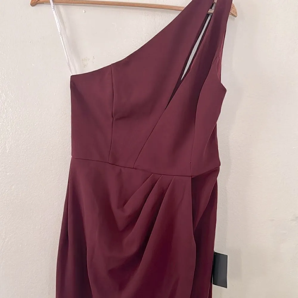 Lulus So Flirty Burgundy One-Shoulder Cutout
Asymmetrical Dress NWT - Image 4