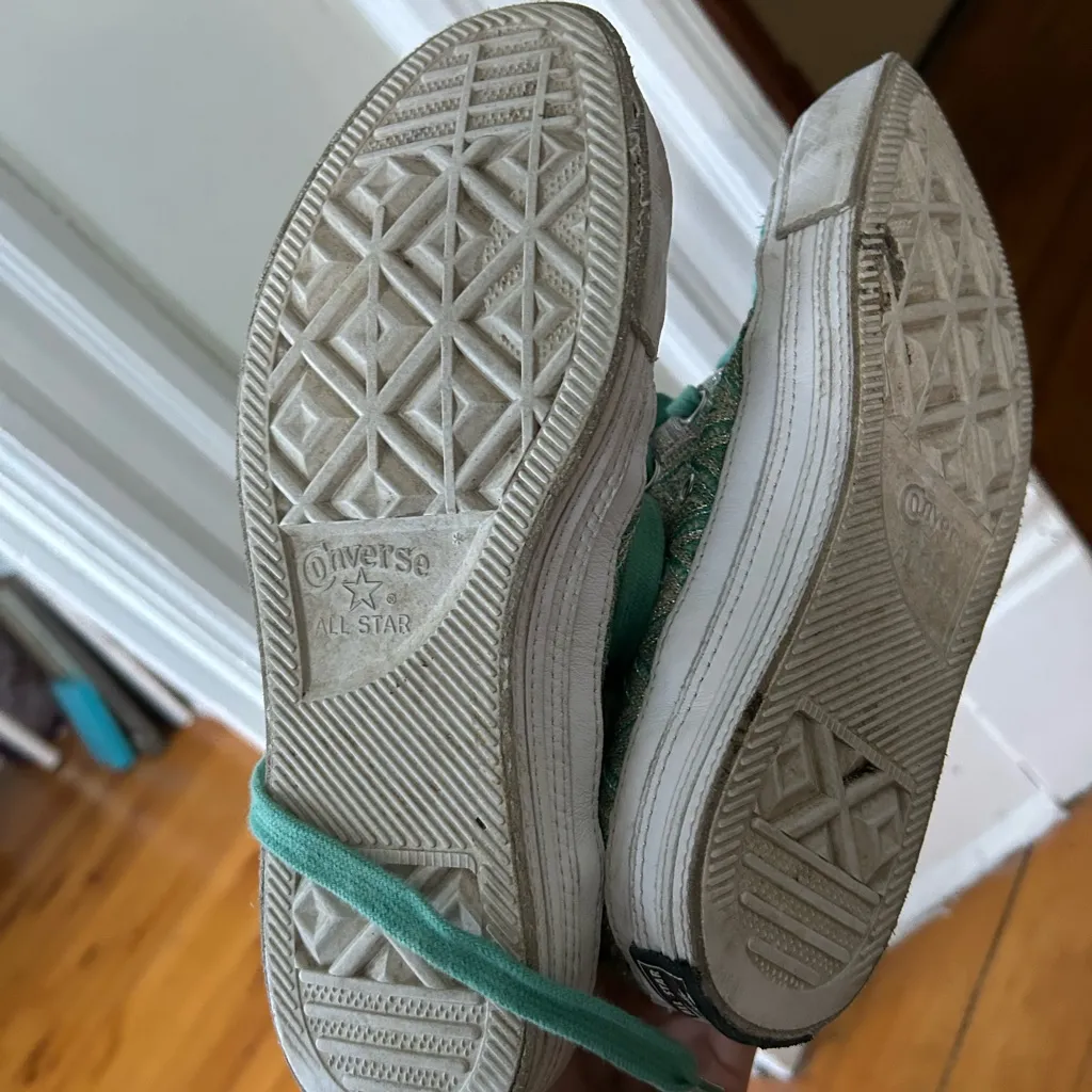 Missoni X Converse Chuck Taylor All Star Hi Sneakers Womens 8 Metallic green - Image 10