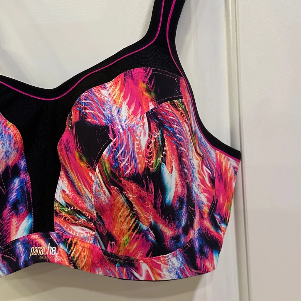 Panache Wire Power Sports Bra 5021A NWOT Size 38E Galaxy Print US 38DDD - Image 5