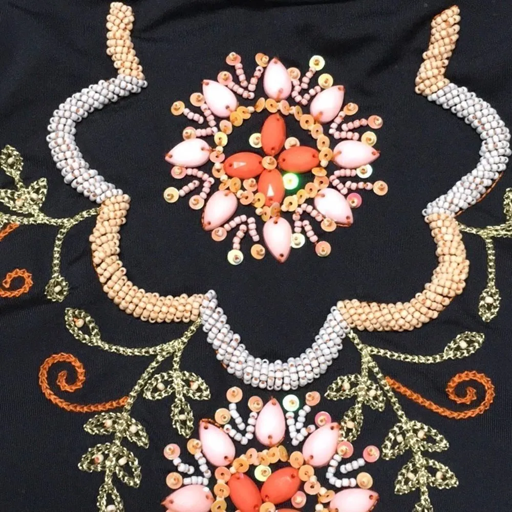 Kenneth Cole black embellished bikini top. NWT - Image 8