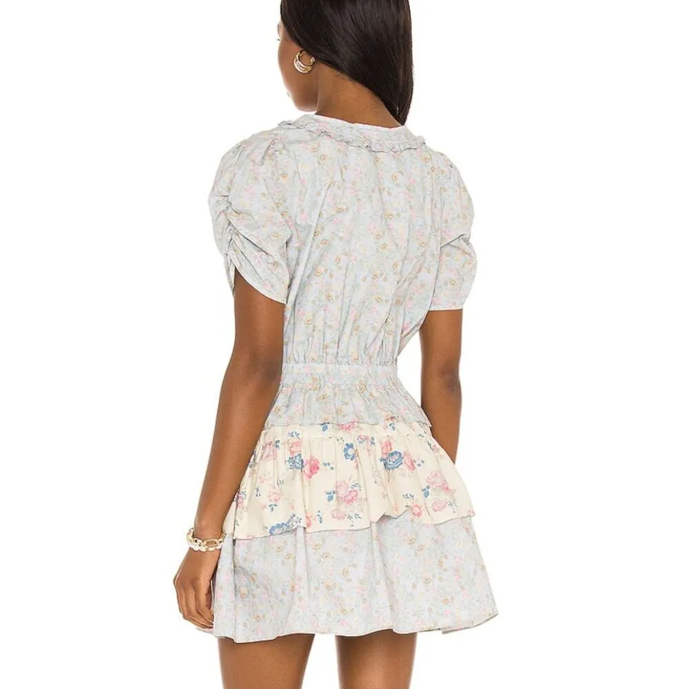 Loveshackfancy X REVOLVE Roth Dress in Pastel Lemon Blueberry - Image 3