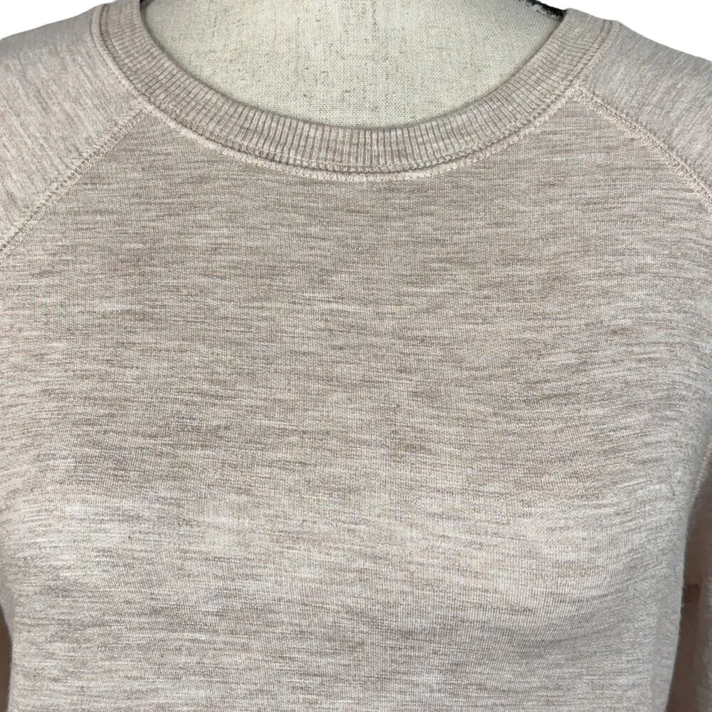Athleta X-Small Criss Cross Sweatshirt Tulip Hem Stretch Semi-Fitted Long Sleeve - Image 2