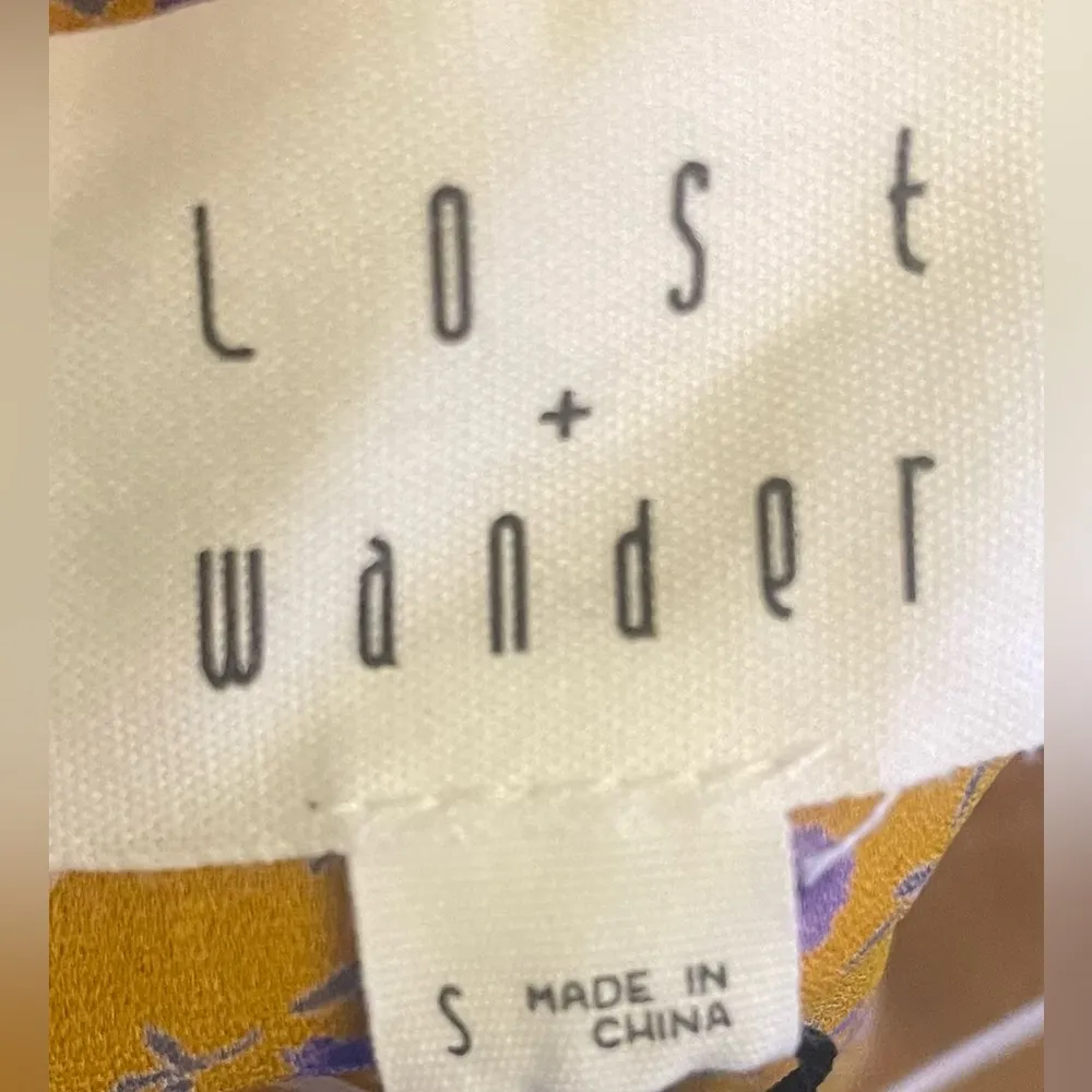 Lost + Wander- Womens‎ Sol Floral Print Long Sleeves Peplum Top Yellow Size S - Image 6