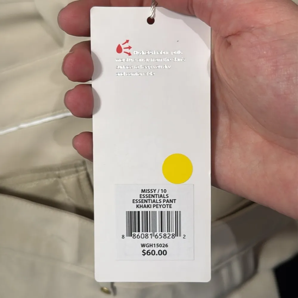 New Lady Hagen Women’s Essentials Solid Khaki Front Pleat Pants Size 10 - Image 11