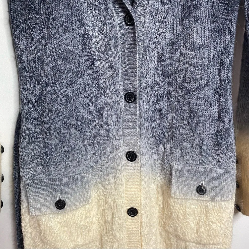 Adam by Adam Lippes wool mohair ombre longline belted sweater cardigan size XS - Image 9