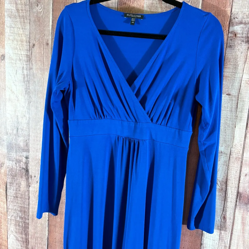 Eileen Fisher Blue‎ Dress Size Medium Petite - Image 3