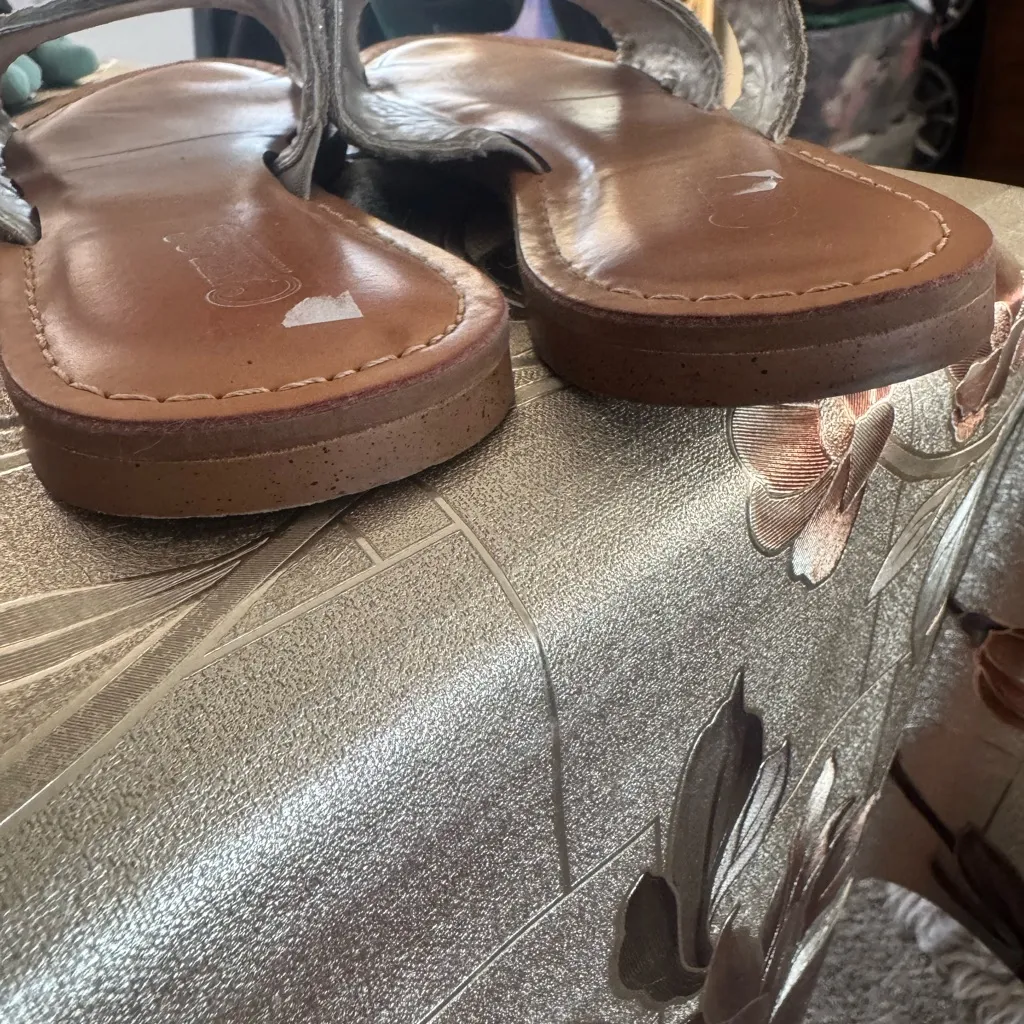 Cato Women's Sandals in Silver and Tan - Image 8