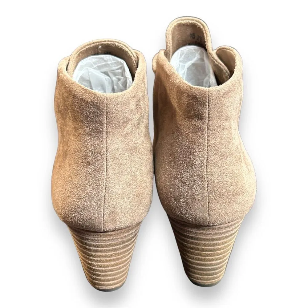 Dr Scholls Boots Womens 7 M Dakota Casual Lace Up Wedge‎ Ankle Bootie Biege Tan - Image 3