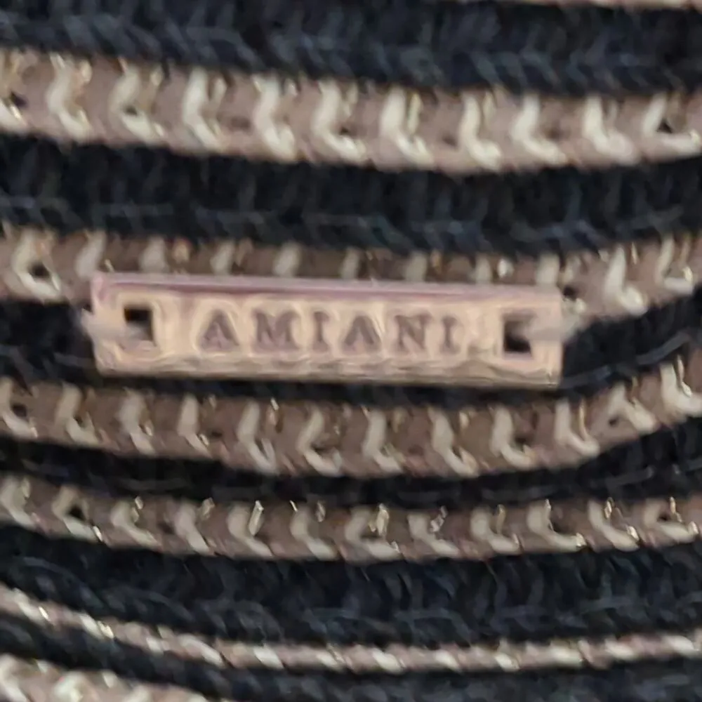 Amiani Striped Hat Straw Floppy Wide Brim Sun Beach Summer Pool One Size - Image 8